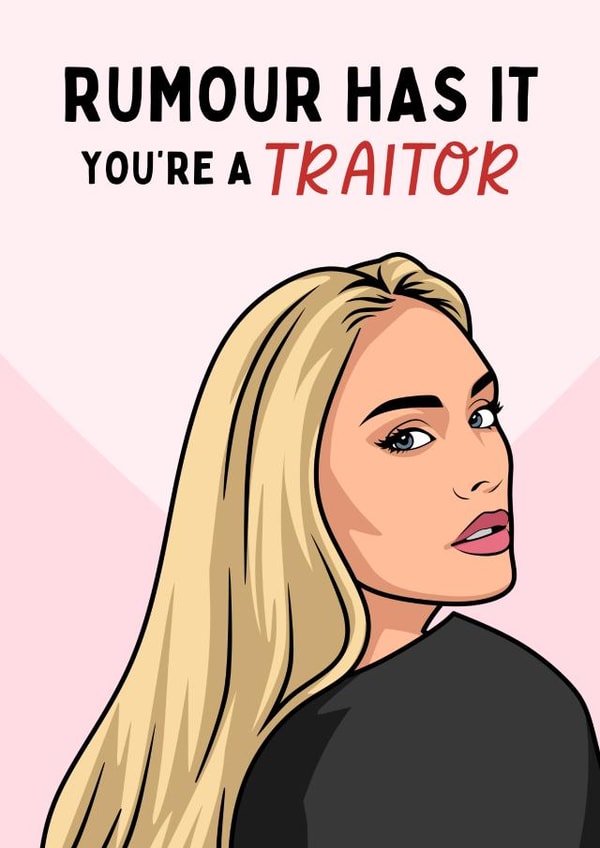 Funny Leaving Card - Adele - Rumour Has It created by Sundiva Designs