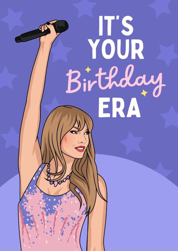 Taylor Swift Birthday Card - Eras Tour - Music created by Sundiva Designs