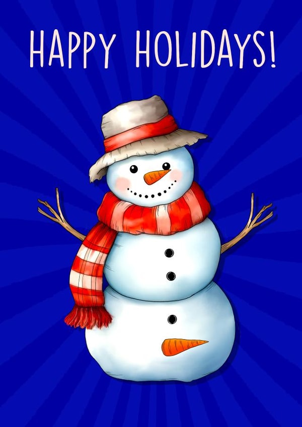 Cheeky Christmas Card - Snowman - Carrot created by Poppy & Mabel