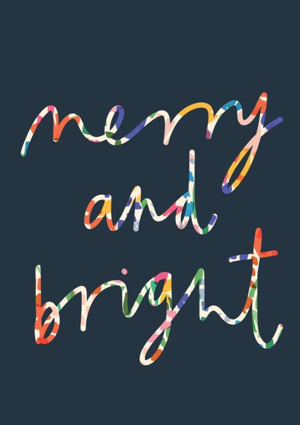 Arty Christmas Card - Merry And Bright created by Leanne McBrien