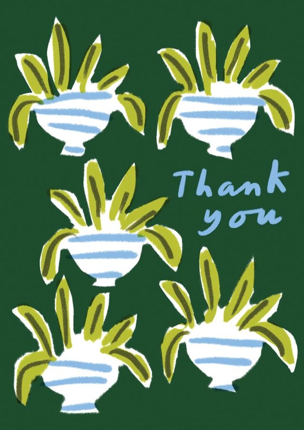 Arty Thank You Card - House Plants created by Leanne McBrien