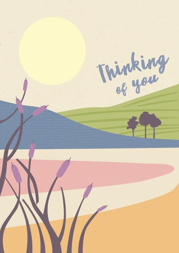 Modern Thinking of You Card - Sunrise created by Laura Darrington Design Ltd.
