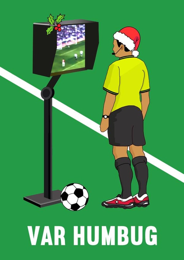 Funny Christmas Card - Var Humbug - Pun created by Of Life & Lemons Ltd.
