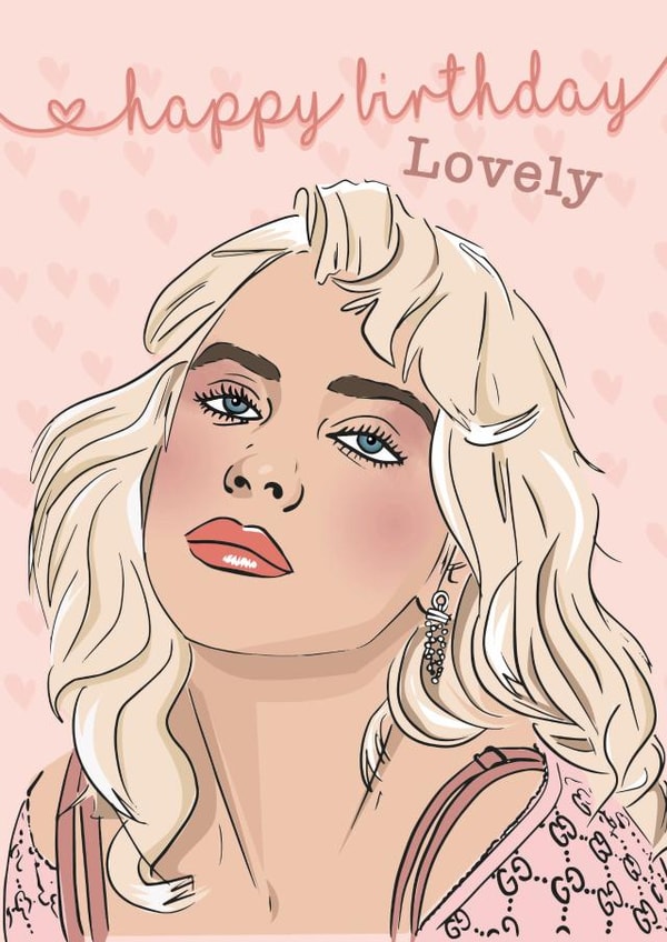 Pretty Birthday Card - Billie Eilish - Lovely created by Rulu