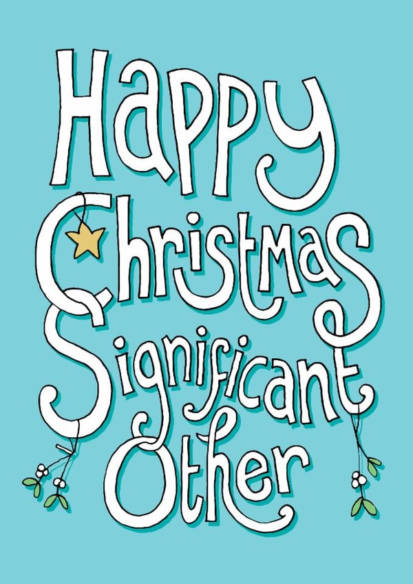Funny Christmas Card for Wife, Girlfriend, Husband, Boyfriend, Partner created by The Curious Pancake