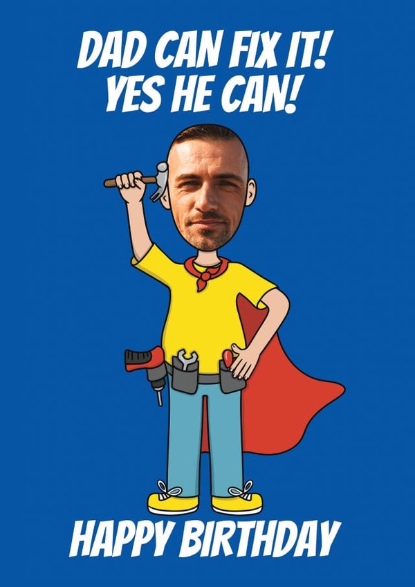 Funny Birthday Card - For Dad - DIY - Superhero created by @Cupsie's Creations