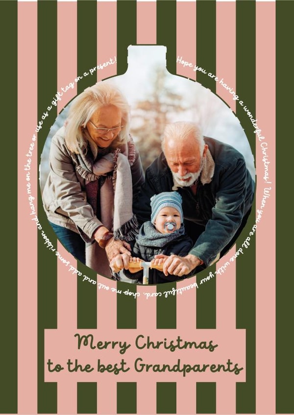 Classic Christmas Card - To The Best Grandparents - Bauble created by Heather Alstead Design LTD