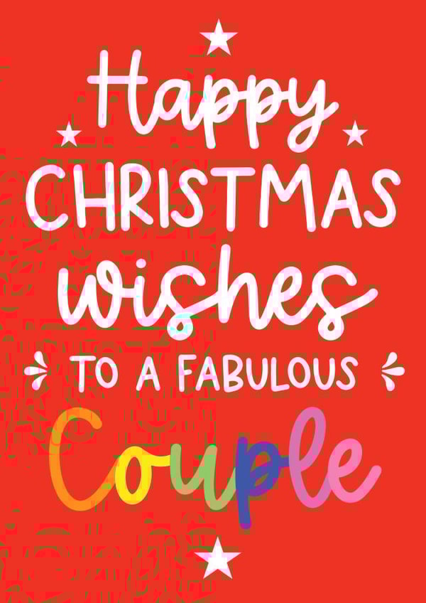 Classic Christmas Card - For Couple - Christmas Wishes created by Word Up Creative
