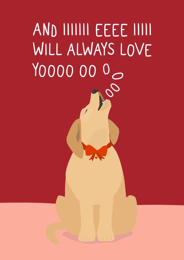 Cute Anniversary/Valentines Day Card - Labrador - Singing created by Silly Billy