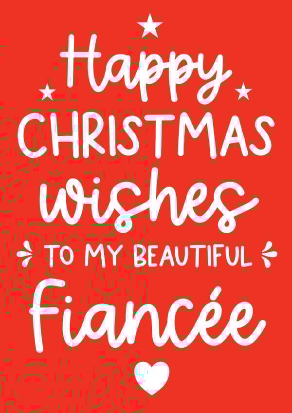 Classic Christmas Card -  Fiancée - Typography created by Word Up Creative