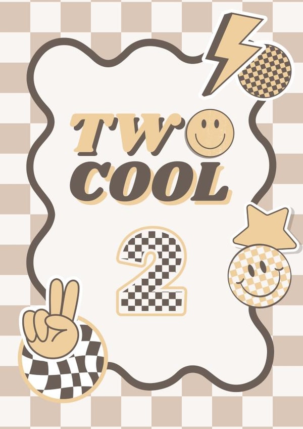 Cool Chequered 2nd Birthday Card for a little one in your life! created by Gillian Ayre
