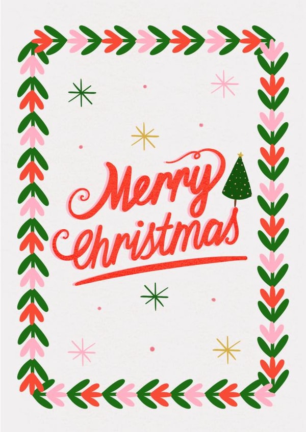 Pretty Christmas Card - Typography created by Kamiya Chirodian