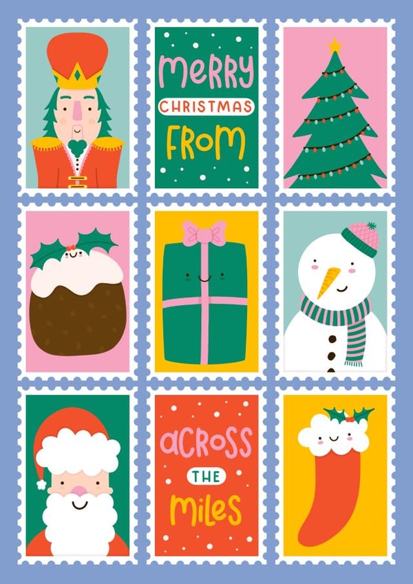 Cute Christmas Card - Stamps - From Across The Miles created by Joanne Hawker