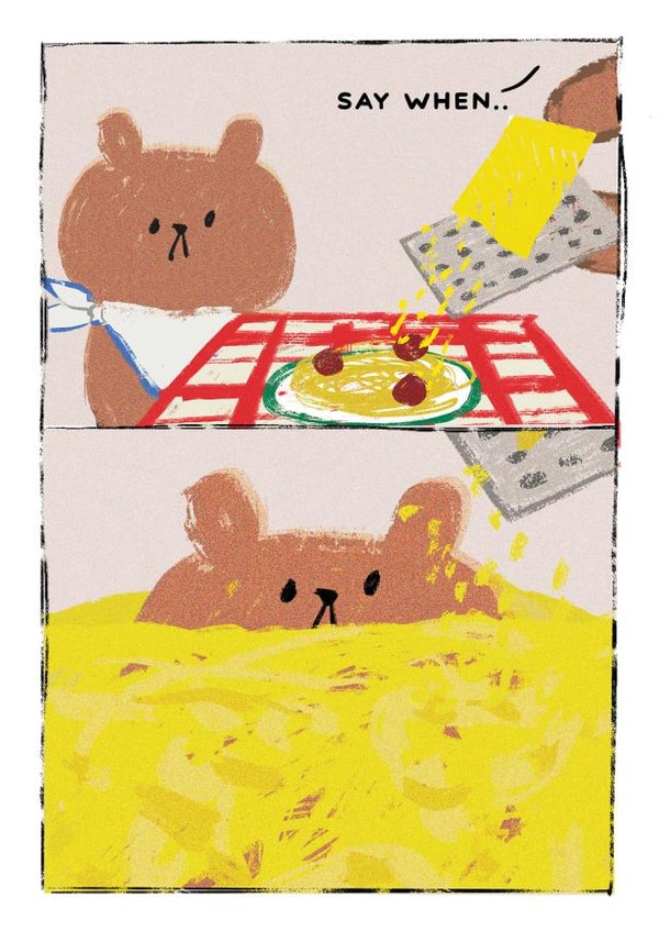 Funny Birthday Card - Bear - Say When - Cheese created by JOLLY AWESOME