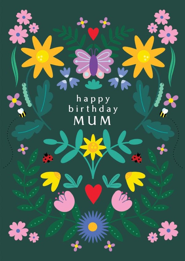 Cute Birthday Card - To Mum - Flowers created by Jessica Rachel Sharp