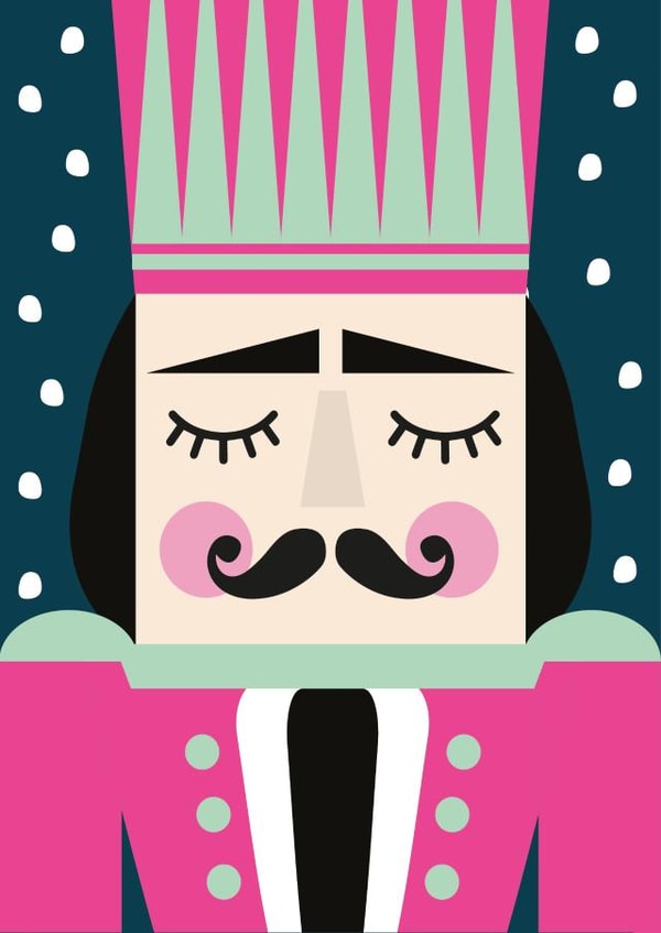 Nutcracker Christmas Card created by Stripey Cats