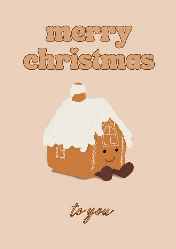 Cute Jellycat Lover Christmas Card - Amuseable - 2024 - Gingerbread - Selfridges created by Delicate Point of View