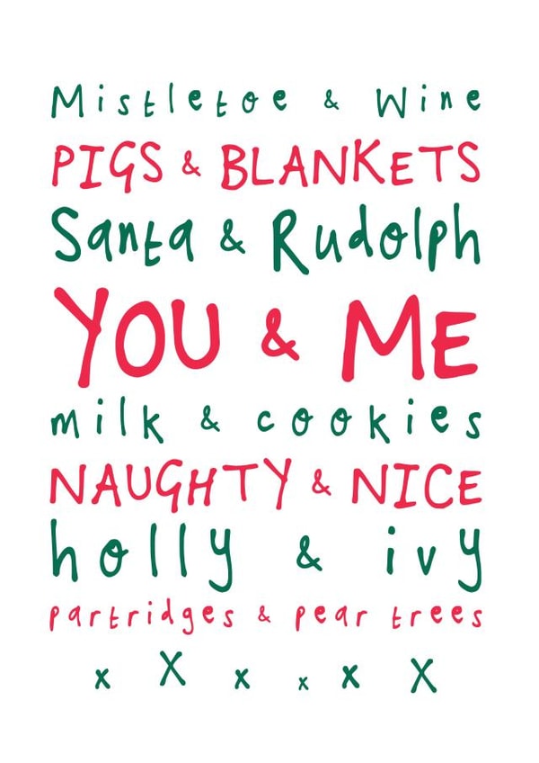 Cute Christmas Card - Significant Other - Perfect Pairings created by Bow & Bell