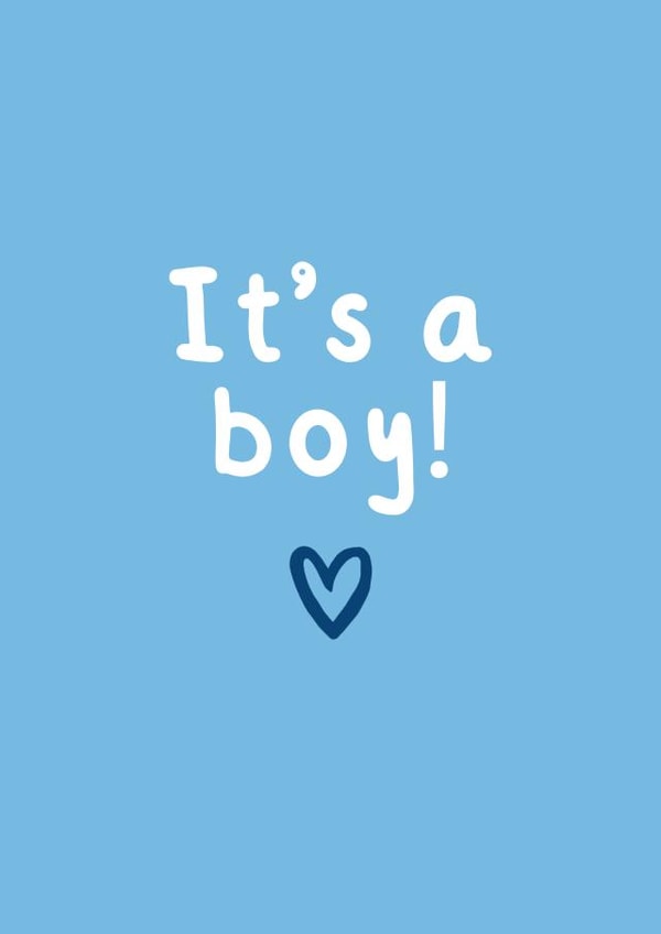 Classic New Baby Card - It's A Boy created by Amy (Hedgecards)