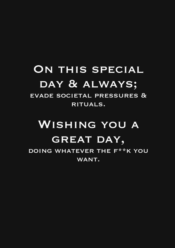 Rebellious birthday card funny created by Semiotics