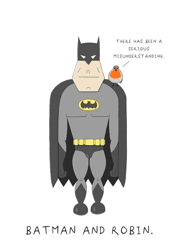 Funny Birthday Card - Batman And Robin - Silly Joke created by AJS STUDIOS