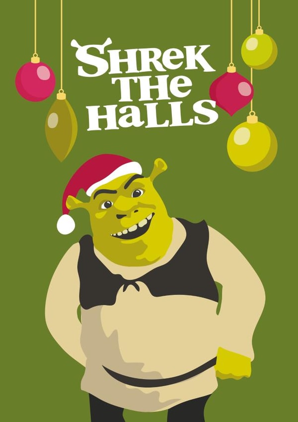 Funny Christmas Card - Shrek The Halls - Baubles created by emily.reevedesigns