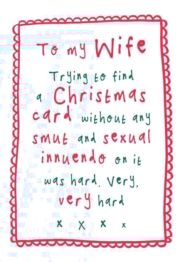 Funny Christmas Card - For Wife - Innuendo created by Bow & Bell