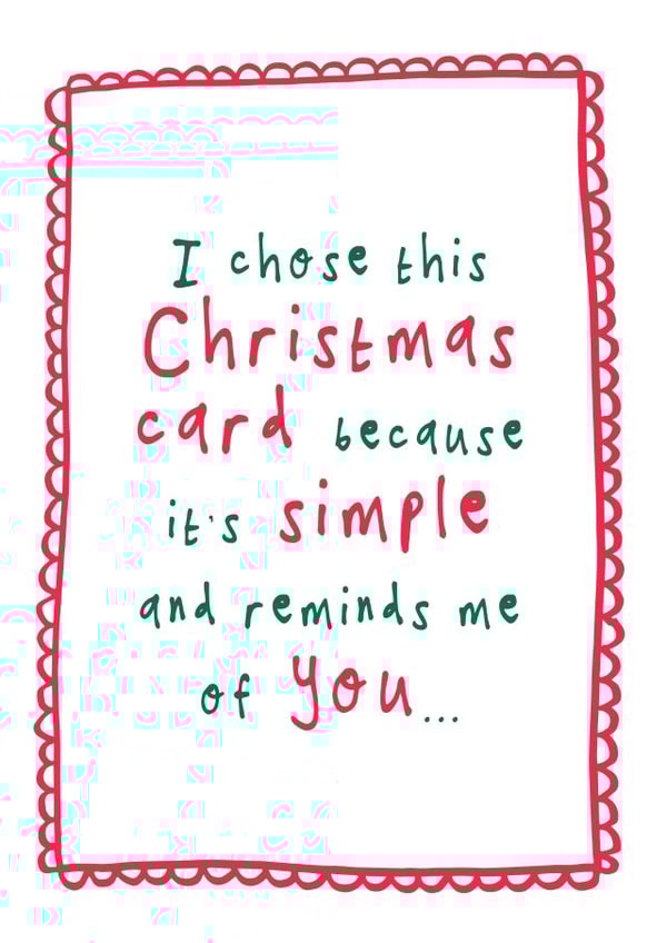 Funny Christmas Card - Simple - Cheeky Banter created by Bow & Bell