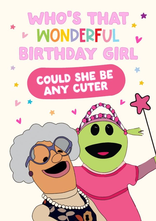 Funny Birthday Card - Nanalan - Could She Be Any Cuter created by Artsy Gift Co