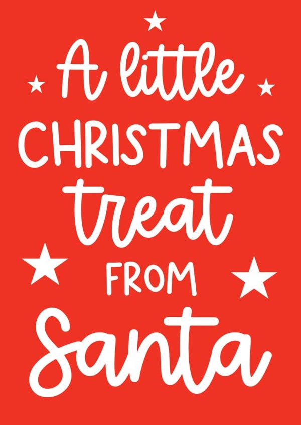 Classic Christmas Card - Treat - Santa - Money created by Word Up Creative