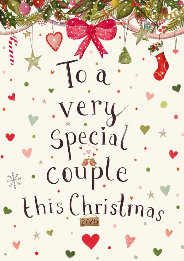 Classic Christmas Card - To A Special Couple created by Love Lucy Illustration