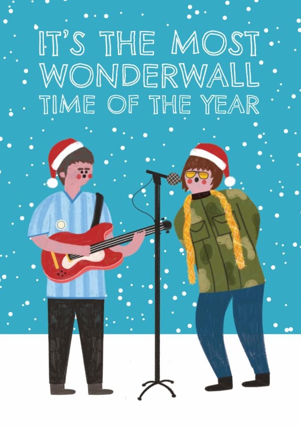 Funny Christmas Card - Oasis - Wonderwall created by AbiGoLucky