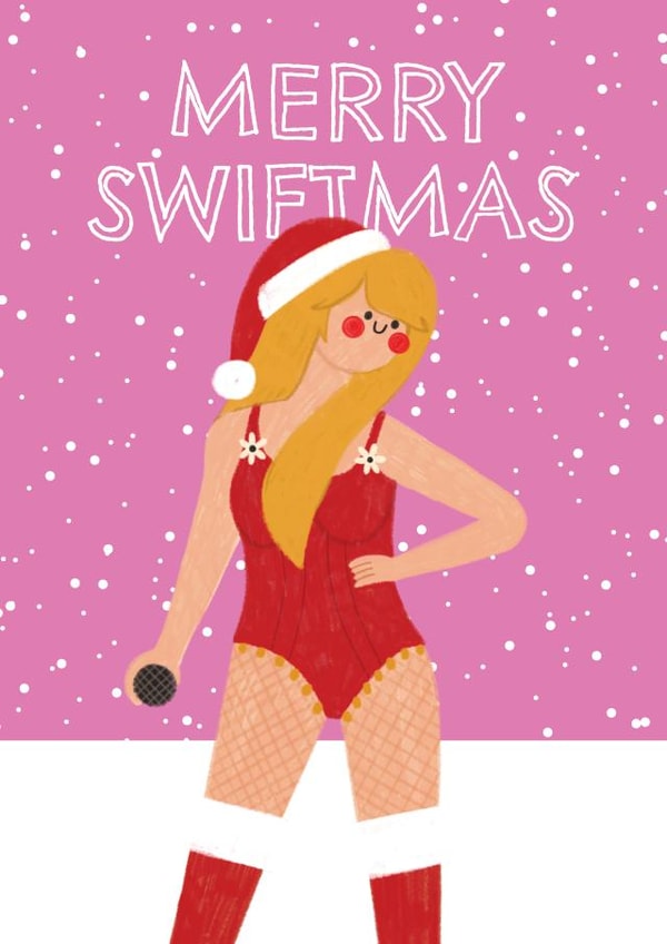 Cute Christmas Card - Taylor Swift - Merry Swiftmas created by AbiGoLucky