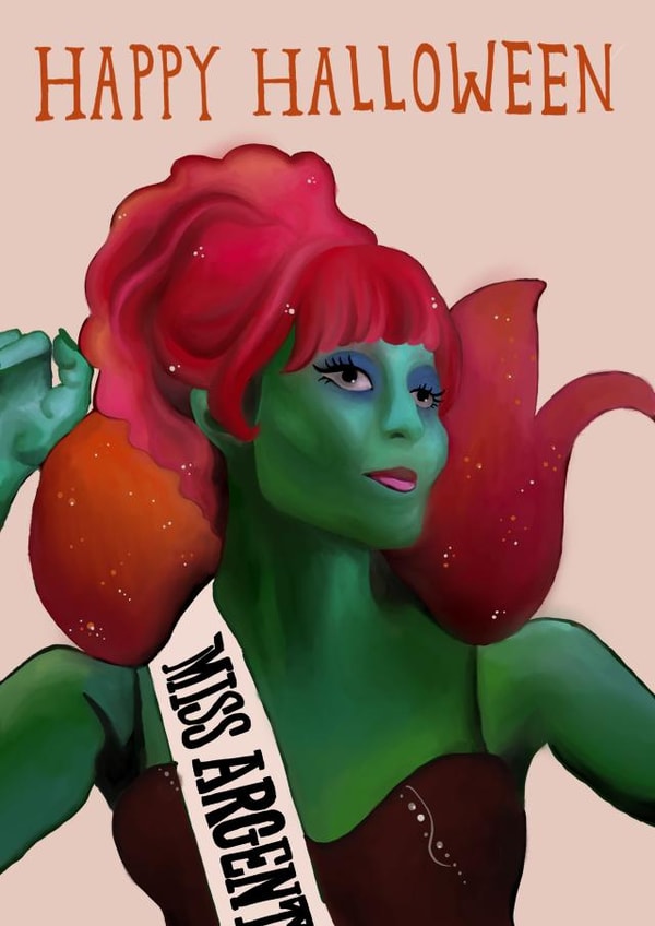 Spooky pop culture Halloween card created by eronmur