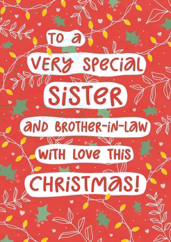 Classic Christmas Card - For Sister And Brother In Law created by @hollielonglanddesigns