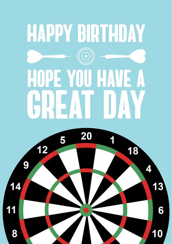 Fun Birthday Card - For Him - Darts created by BB Designs