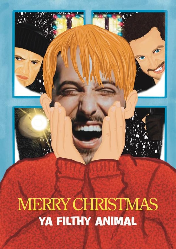 Funny Christmas Photo Card - Home Alone - Kevin Macallister created by Choo Choo