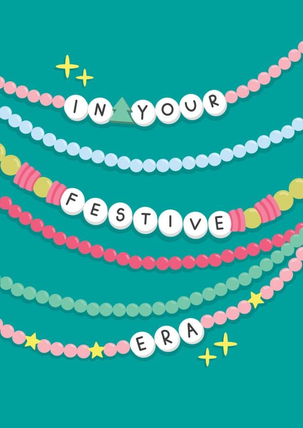 Cute Christmas Card - Taylor Swift - Friendship Bracelets created by Jessica Rachel Sharp