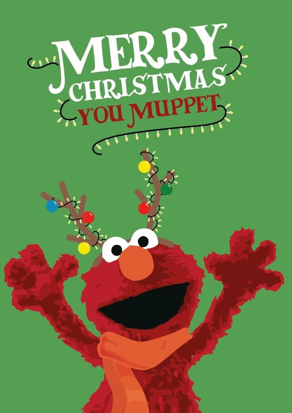 Cute Christmas card - The Muppets - Elmo created by emily.reevedesigns