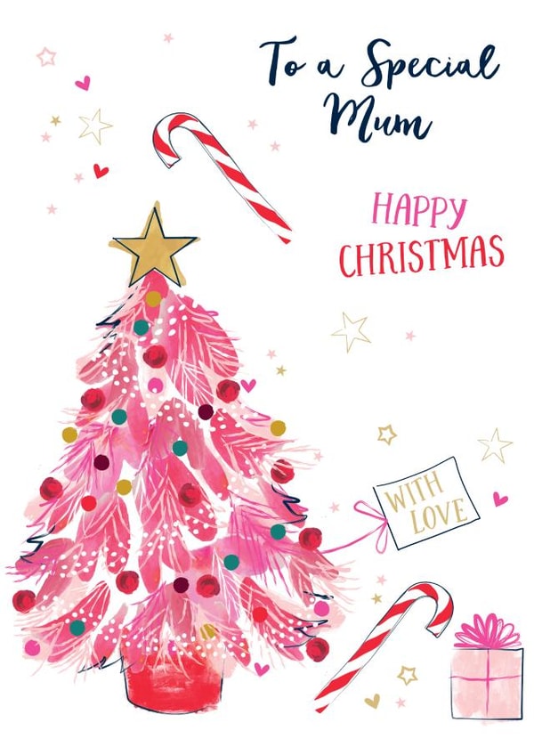 Pretty Christmas Card - For Mum - Christmas Tree created by Katie Phythian Design