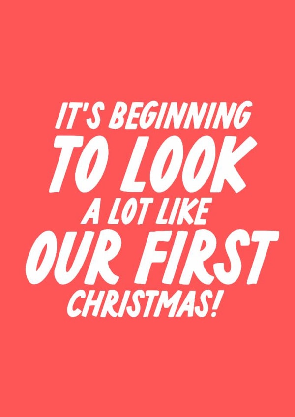 Cute Christmas Card - 1st Christmas created by The Marmalade Cat