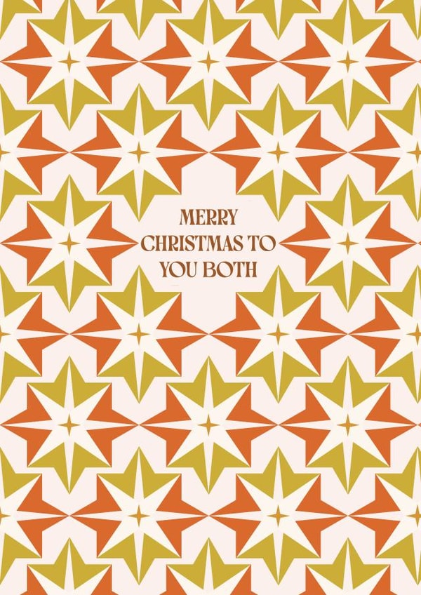 Classic Christmas Card - Geometric Pattern - Both Of You created by Lately Studio