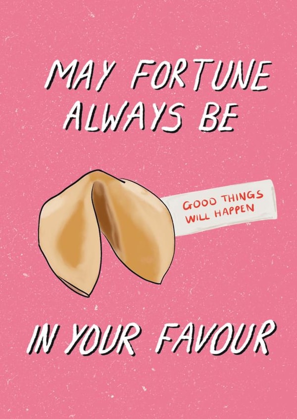 Cute Good Luck Card - Fortune Cookie created by Sweetlove Press