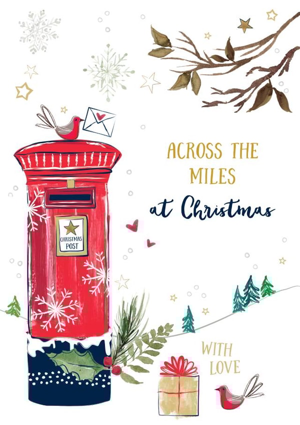 Classic Christmas Card - Postbox - From Across the Miles created by Katie Phythian Design