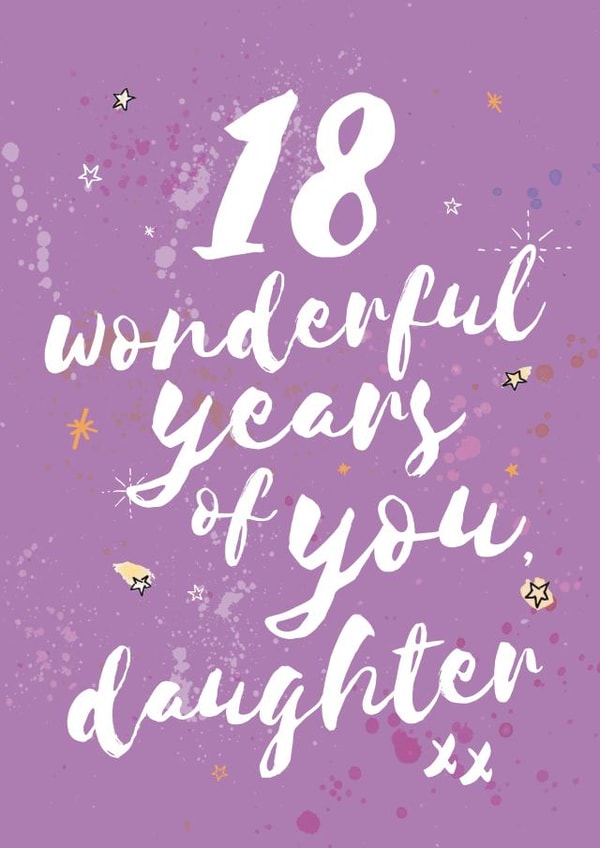 Classic Birthday Card - For Daughter - 18th Birthday created by Bow & Bell