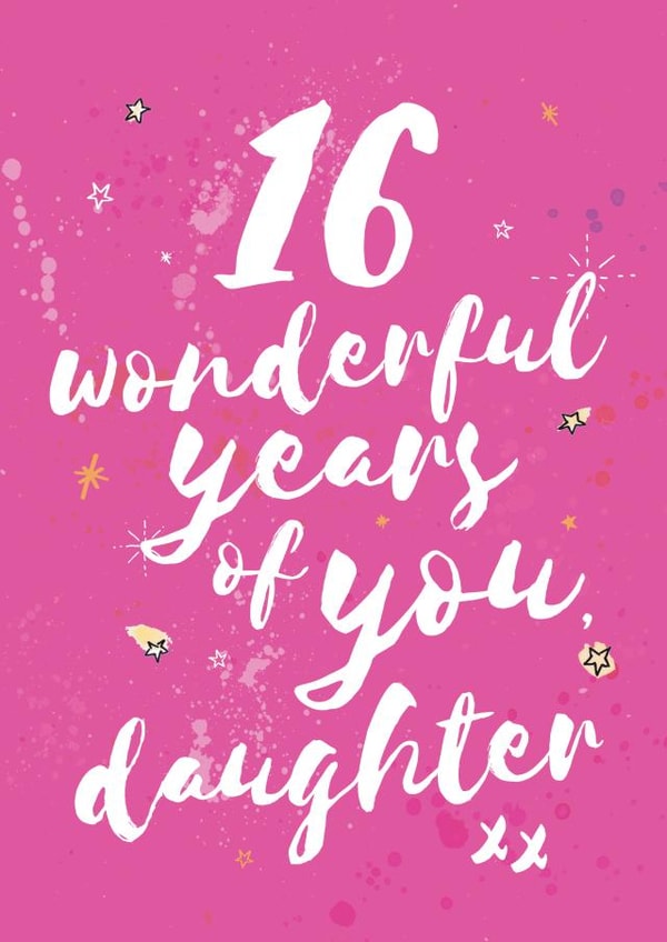 Classic Birthday Card - 16th Birthday - For Daughter created by Bow & Bell