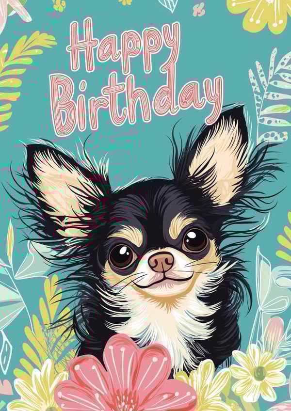 Cute Birthday Card - For Her - Chihuahua created by Vita By Sam
