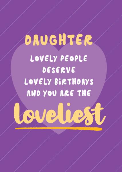 Loveliest daughter birthday card card