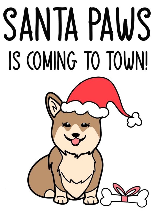 Cute Corgi Christmas Card created by AKCreativeFinds