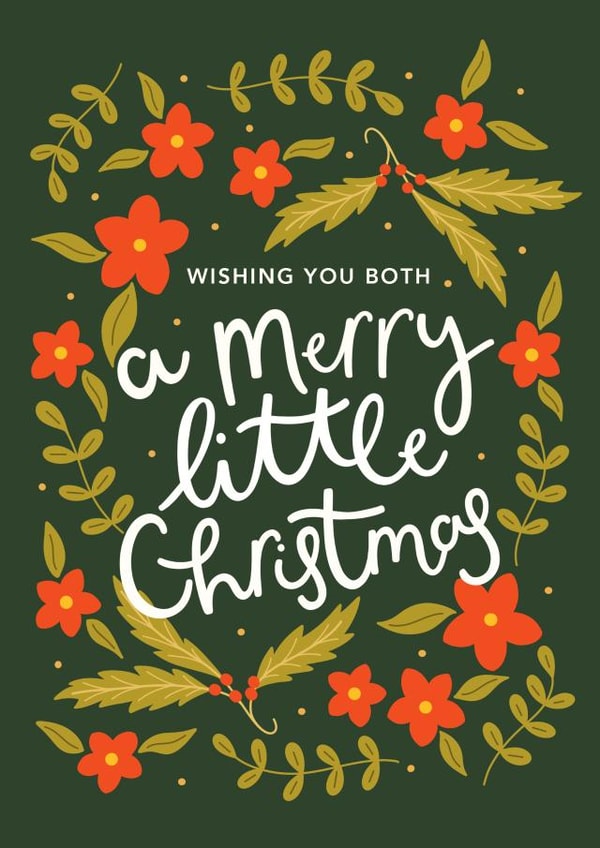 Pretty Christmas Card - Both Of You - Festive Florals created by Abbie Imagine